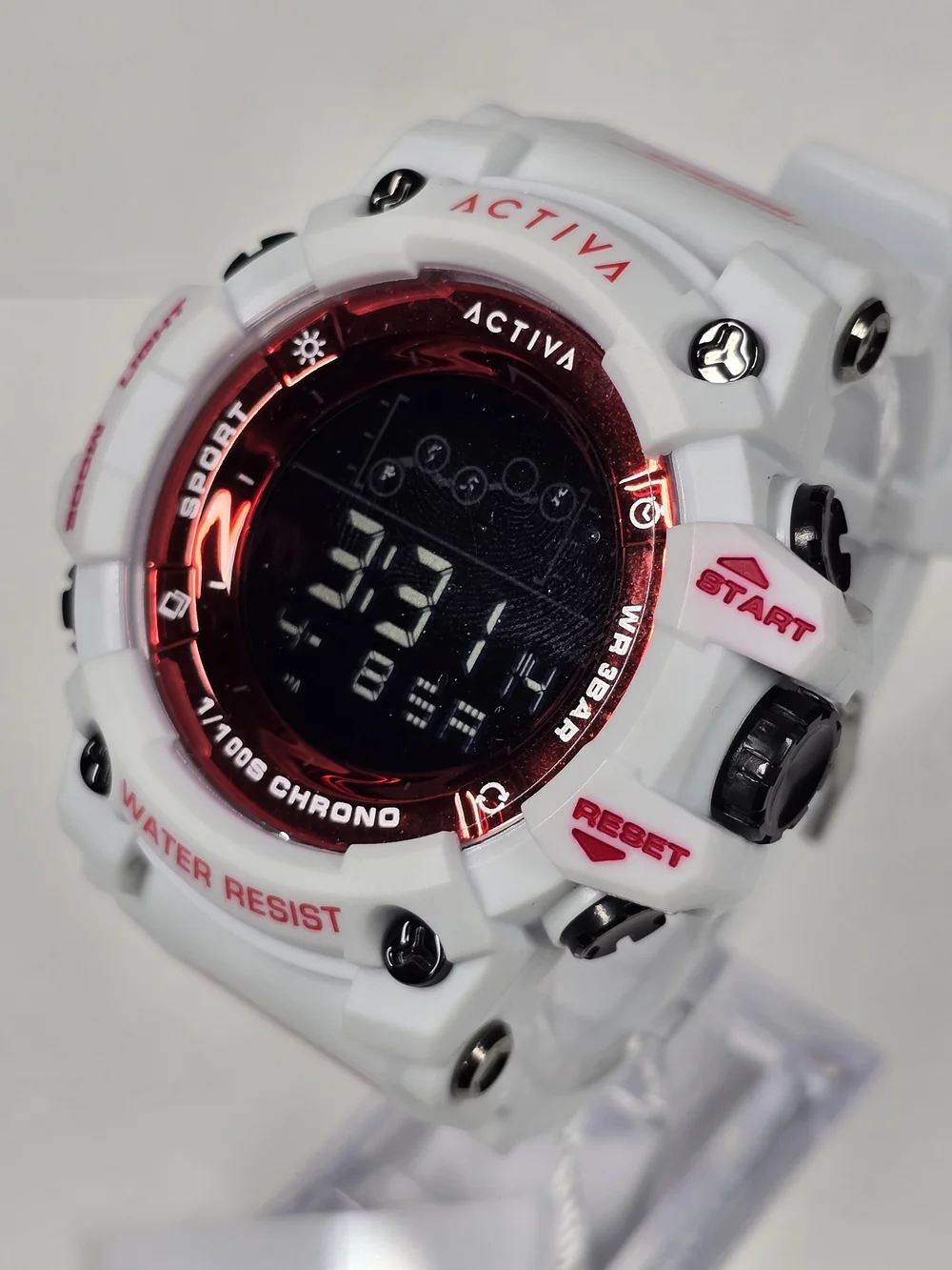 Activa Summit X Invicta Unisex Digital Watch 50mm. White/Red (ACW8082-016)
